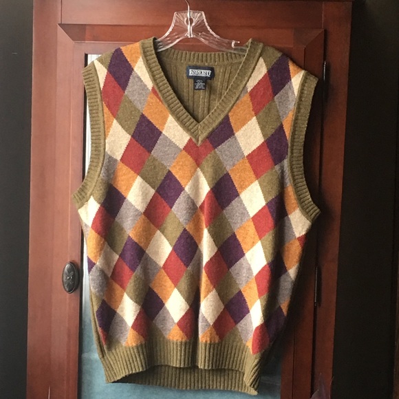 Lands' End Other - Lands End Men’s Olive Green Argyle Sweater Vest